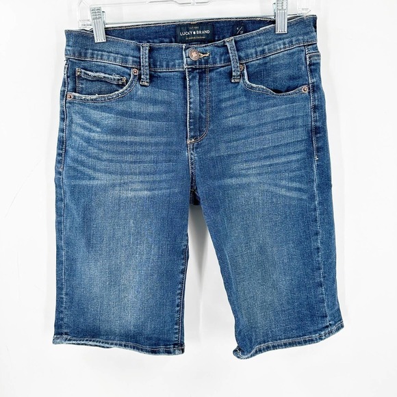 Lucky Brand Medium Wash The Bermuda Denim Shorts - Picture 1 of 7